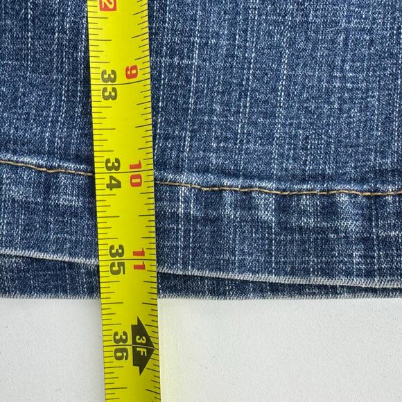 Vintage Y2K 2000s Faded Glory Stretch Back Slit Denim Maxi Skirt Pocket Size 10 - Picture 9 of 9